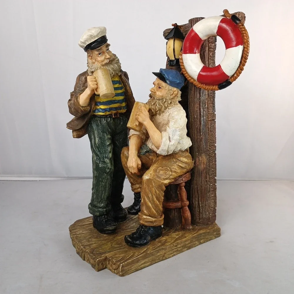 VTG Nautical Figurine Old Salts Tavern Tales Drinking Buddies Beachcombers 1995